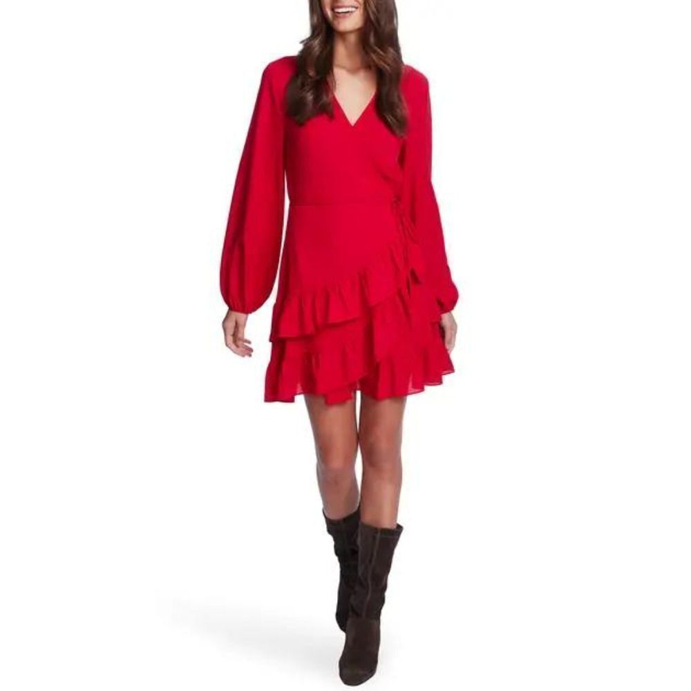 1. State Red Ruffle Mini Dress